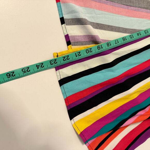 New York & Co Maxi Skirt Size L Dopamine Art Deco Striped Psychedelic - Picture 12 of 13